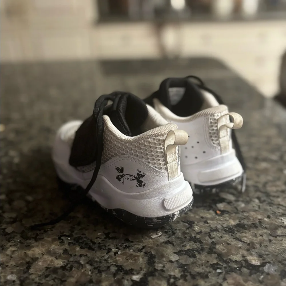 Under Armour Kids' Black and White Sneakers - Picture 3 of 5